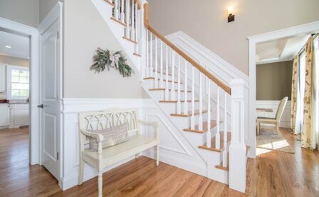 The Orchards, Open Floor Plan , CT, New Home Builder, By Carrier, Chair Rail, Olive Paint, Dining Room