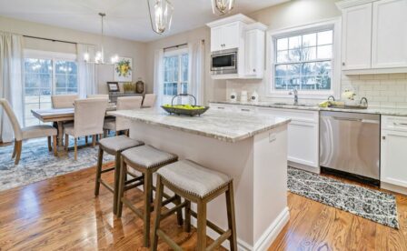 Arbor Meadows, Cromwell New Construction, CT, By Carrier, Non-age restricted community, open floor plan, custom cabinet, hardwood floor, island, moen faucet