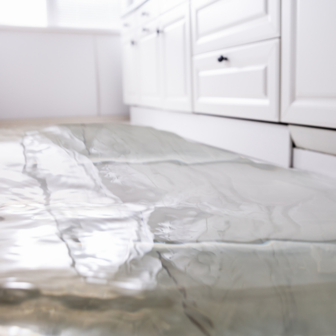 flooded kitchen floor