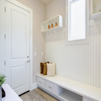 foyer with storage space 